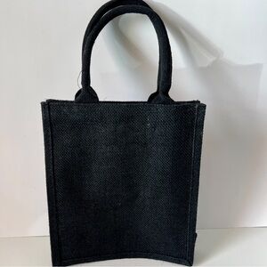 Chic Black Tote Bag 9.5” x 11 water resistant interior